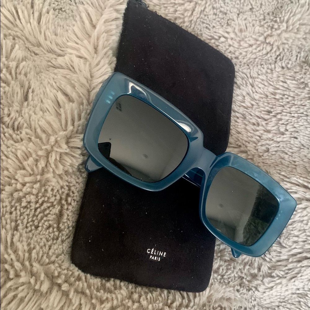 Cèline Square Sunglasses Blue